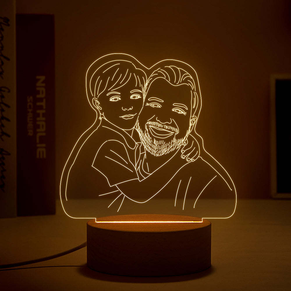 Anniversary Gifts Custom 3D Photo Lamp Personalized Night Light - CustWitAU