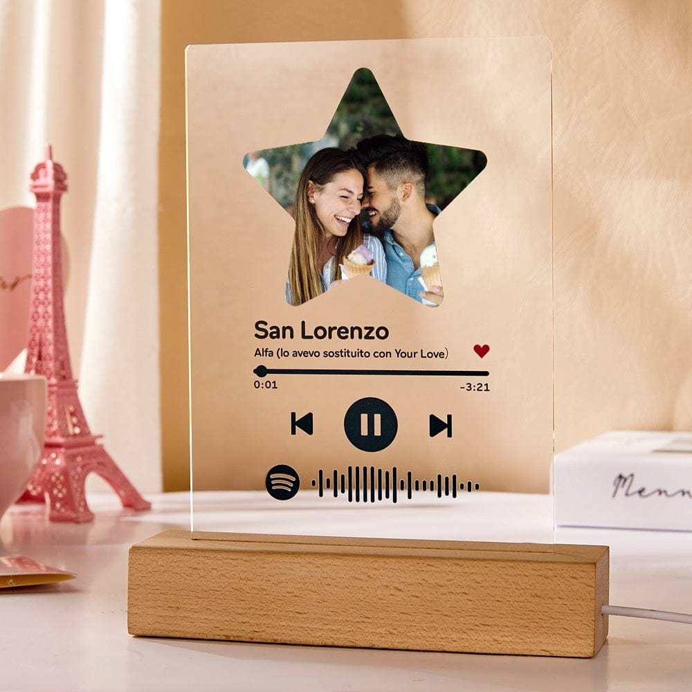Custom Spotify Night Light Spotify Plaque Personalized Father's Day Gifts