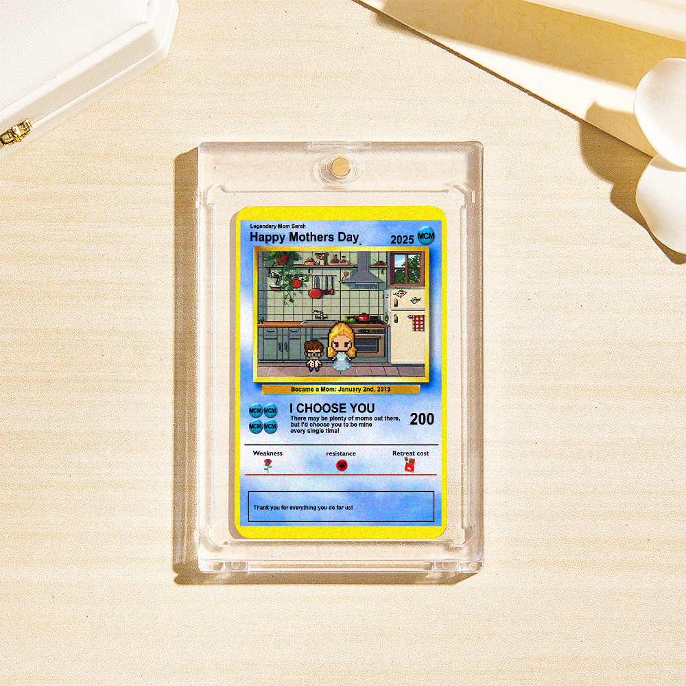 Custom Image Metal Cards Build Your Own Role Mother's Day Gift Memorable Keepsake - CustWitAU