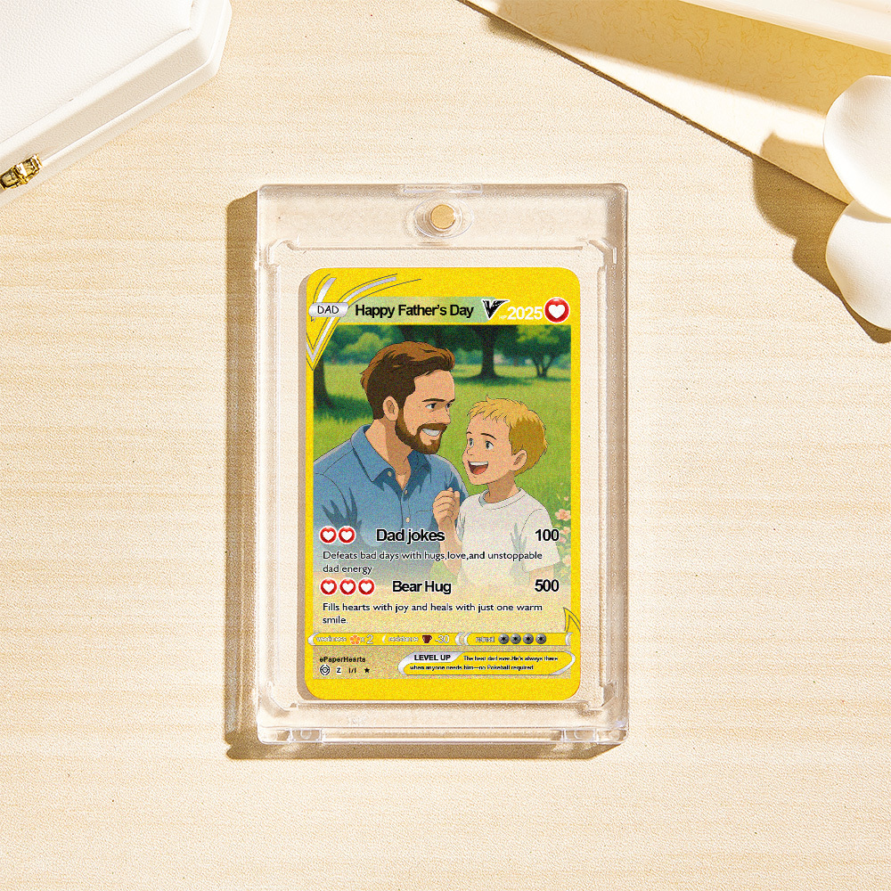 Father's Day Poke Card Custom Poke Card Gift For Dad, Father's Day Gift, Custom Present - CustWitAU