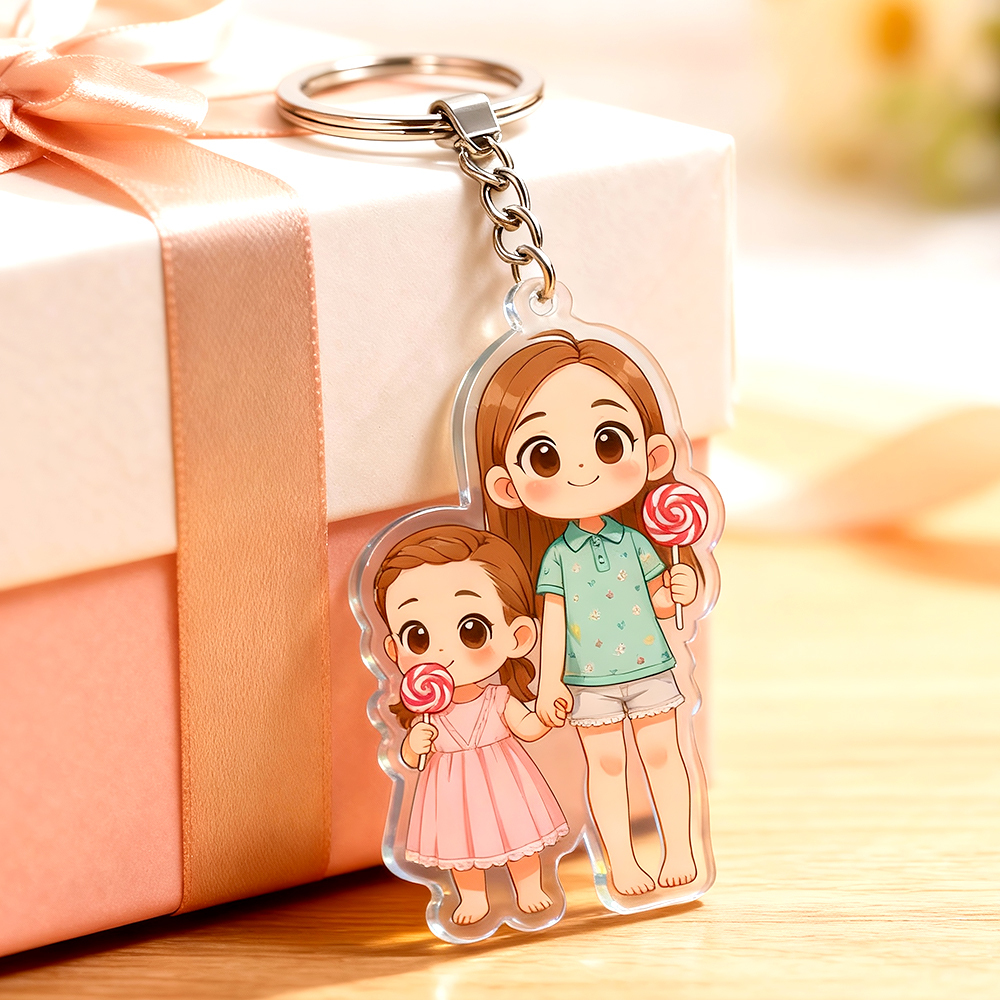 Custom Chibi Acrylic Keychains Made From Your Favorite Photo Perfect For Birthdays, Anniversaries or Christmas