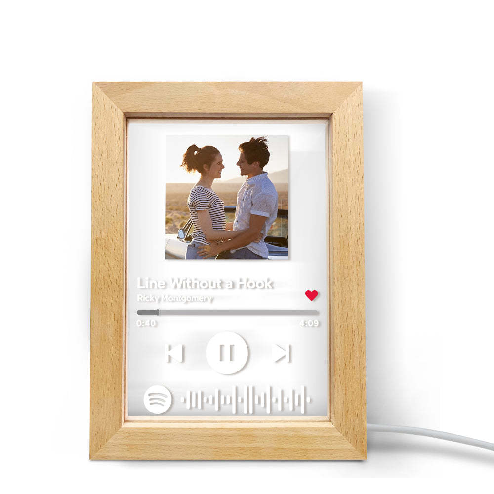 Custom Scannable Spotify Code Music Art Picture Frame Night Light Gift - CustWitAU