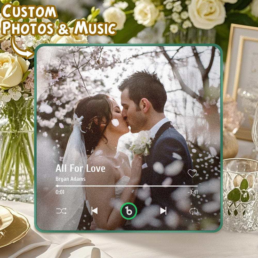 Custom Music Fridge Magnet New 4.0 Upgrade Colorful Frame Album Fridge Magnet Music Wall Photo Sticker Music Movement That Can Be Played Wedding Gift - CustWitAU