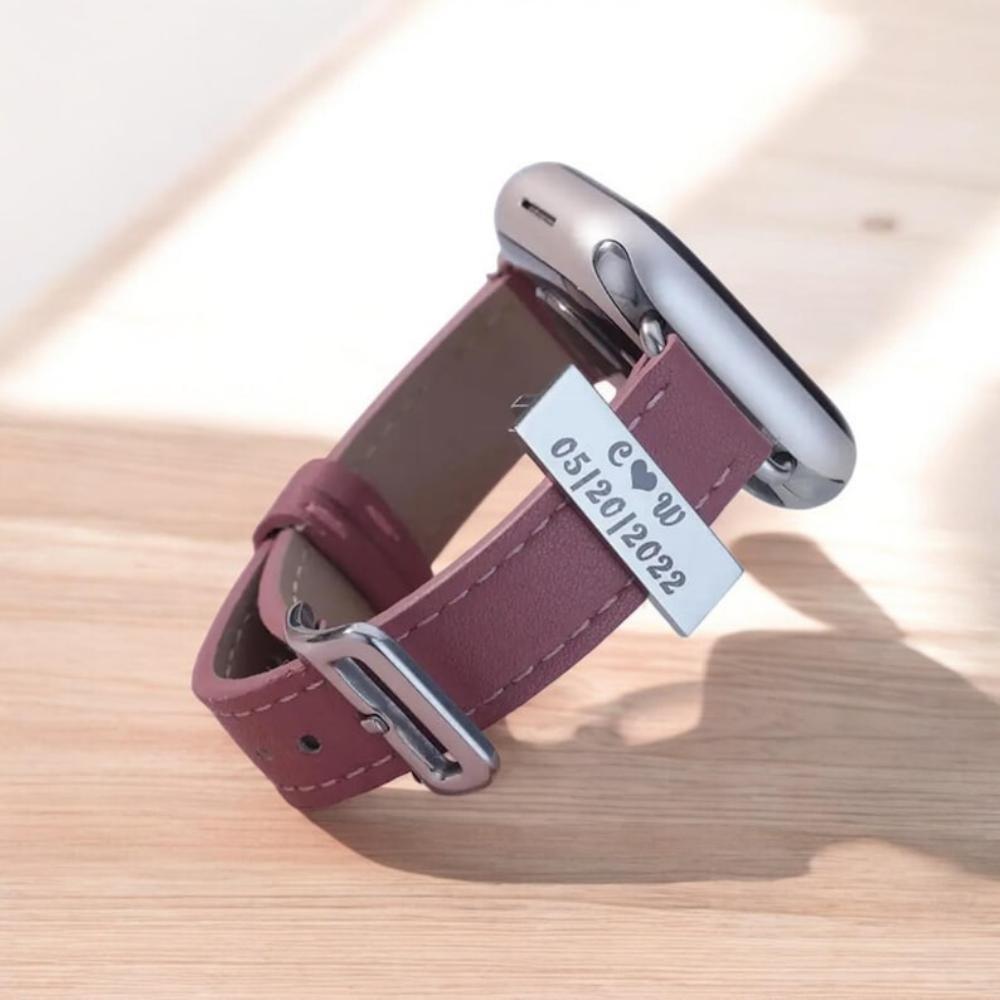 Personalized Watch Strap Charm Custom Letters & Date Smartwatch Charm - CustWitAU