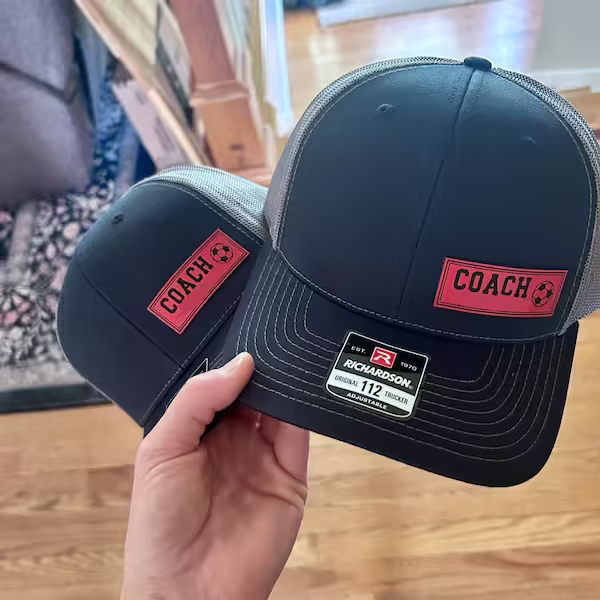 Custom Coach Hat Classic 112 Style Trucker Cap for Sports Coaches Personalized Coach Gift with Sports Icon - CustWitAU