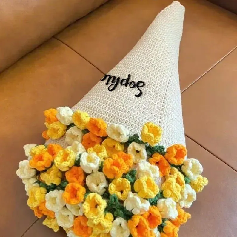 Hand-Knitted Rose Blanket DIY Kit & Ready-Made Gift for Mother's Day Valentine's Day - CustWitAU