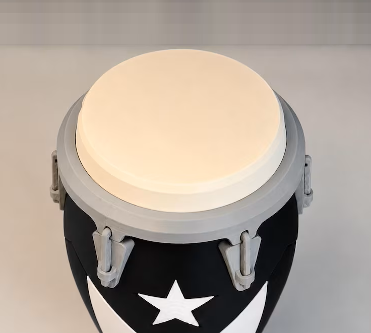 3D Printed Conga Drum Piggy Bank Coin Bank Can Cooler, Cuba Flag Decor, Music Lover Gift - CustWitAU