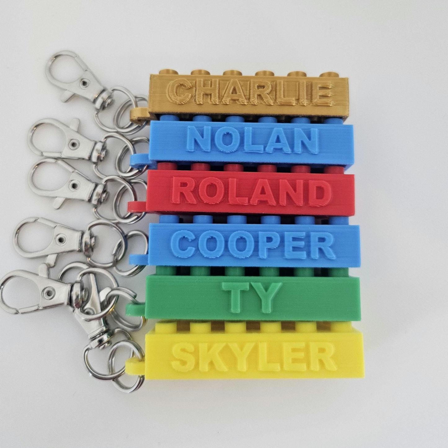 Custom Brick Name Keychain: Personalized Block Keychain, Fun Gift - CustWitAU