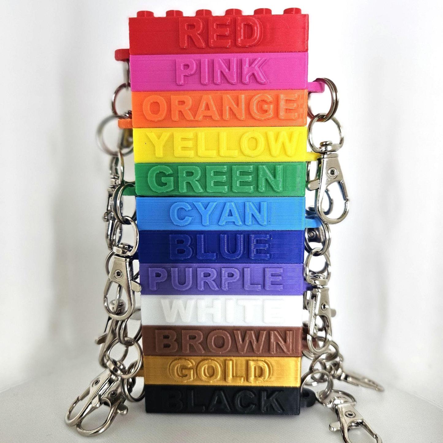 Custom Brick Name Keychain: Personalized Block Keychain, Fun Gift - CustWitAU