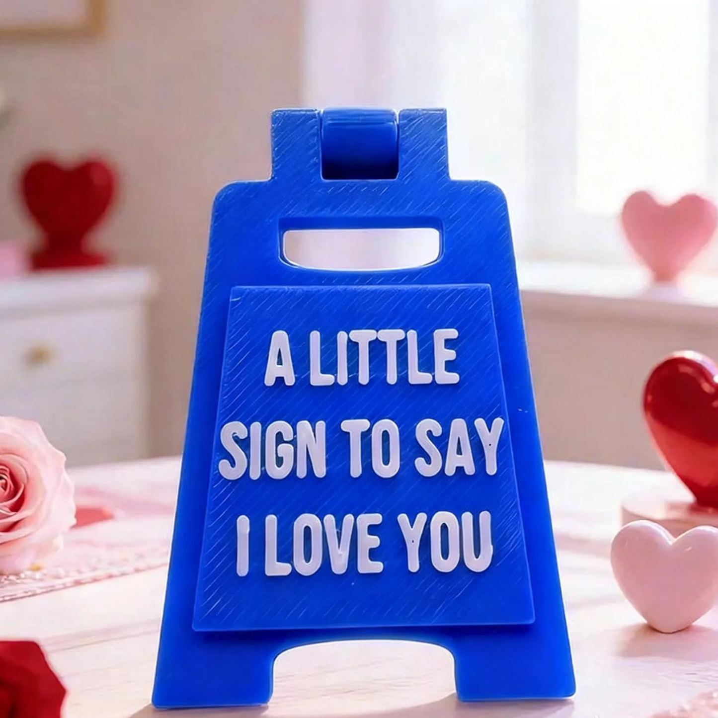 Personalized Girlfriend A Little Sign To Say I Love You Mini Love Sign Custom Multiple Colors 3D Printed A-frame Sign Valentine's Day Gift for Her - CustWitAU
