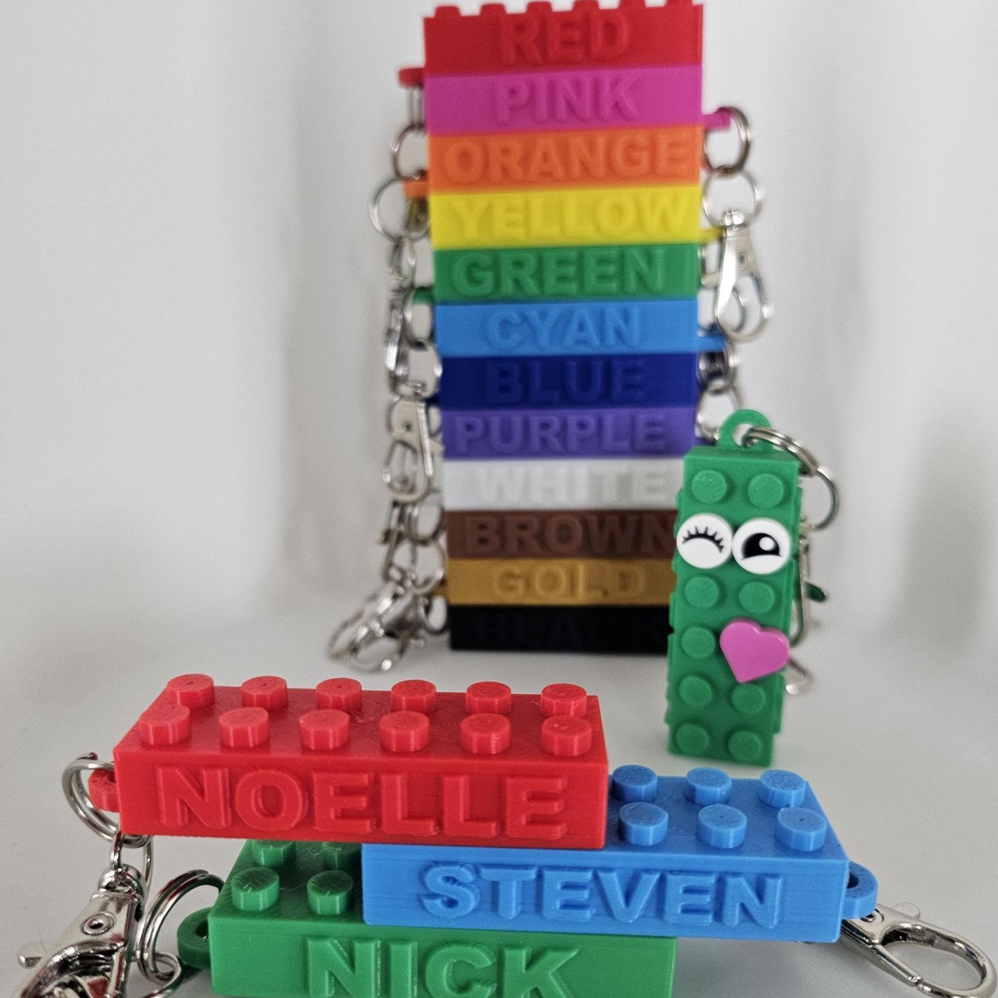 Custom Brick Name Keychain: Personalized Block Keychain, Fun Gift - CustWitAU