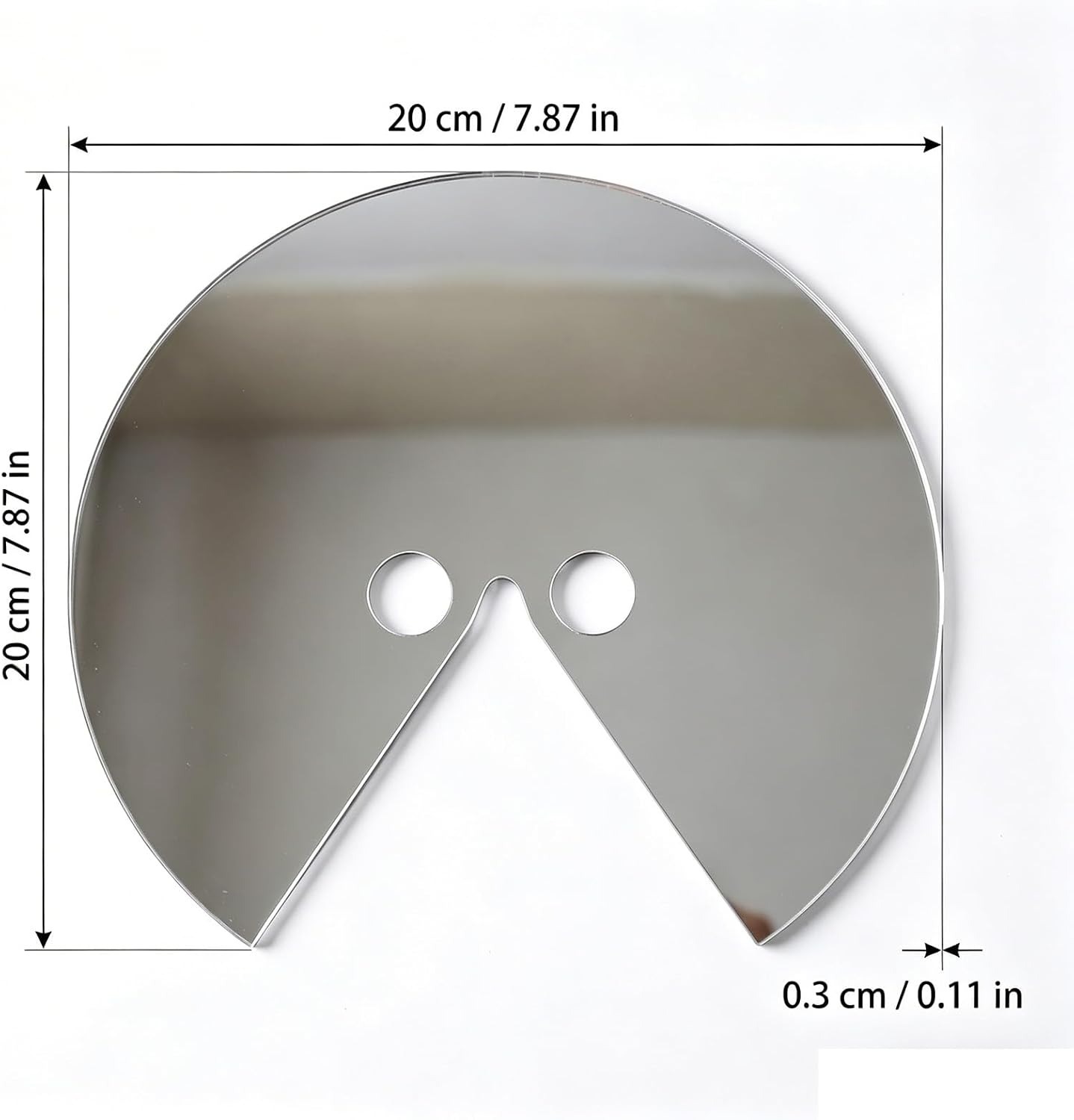 Acrylic Mirror Mask Head-mounted Photo Prop,Reflective Surface Mirror Face Mask for Photoshoots - CustWitAU