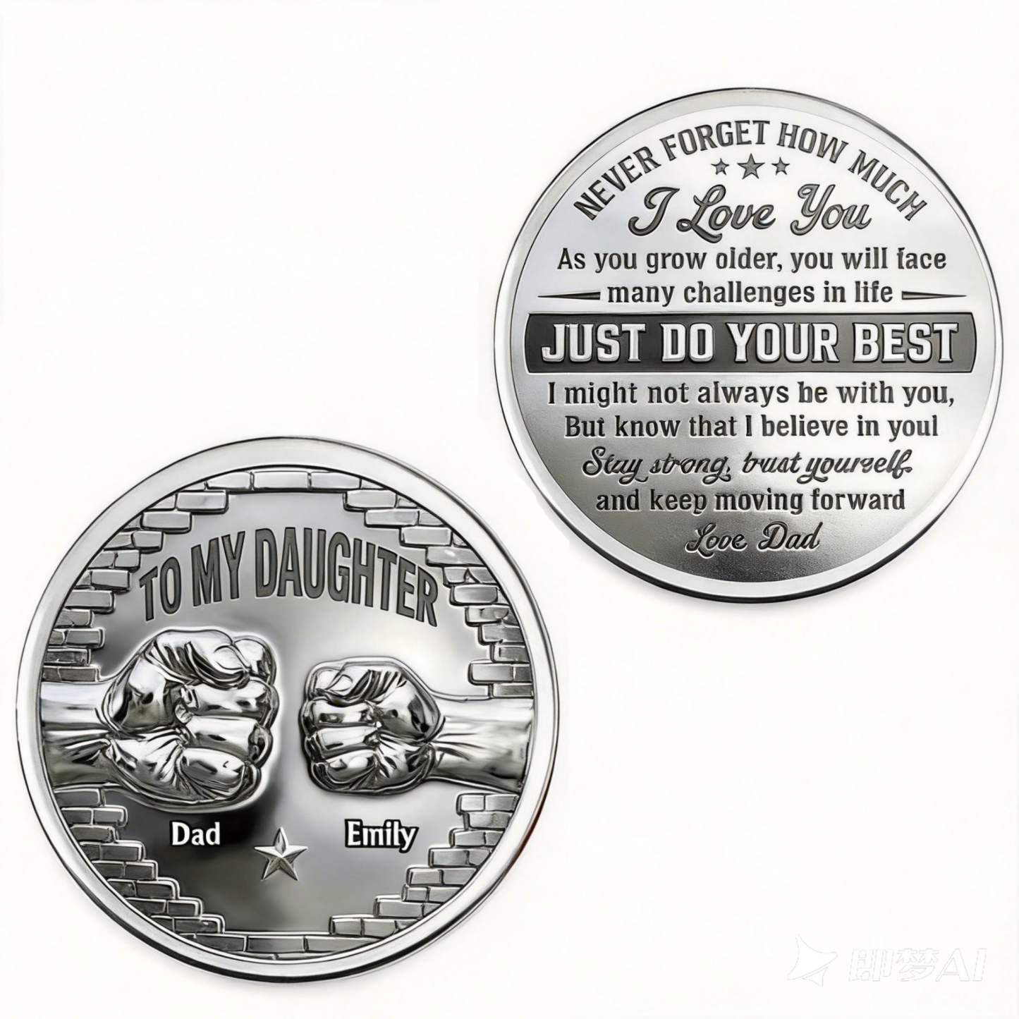To My Son I Believe In You - Personalized Custom Pocket Hug 2D Look 3D Pop - CustWitAU