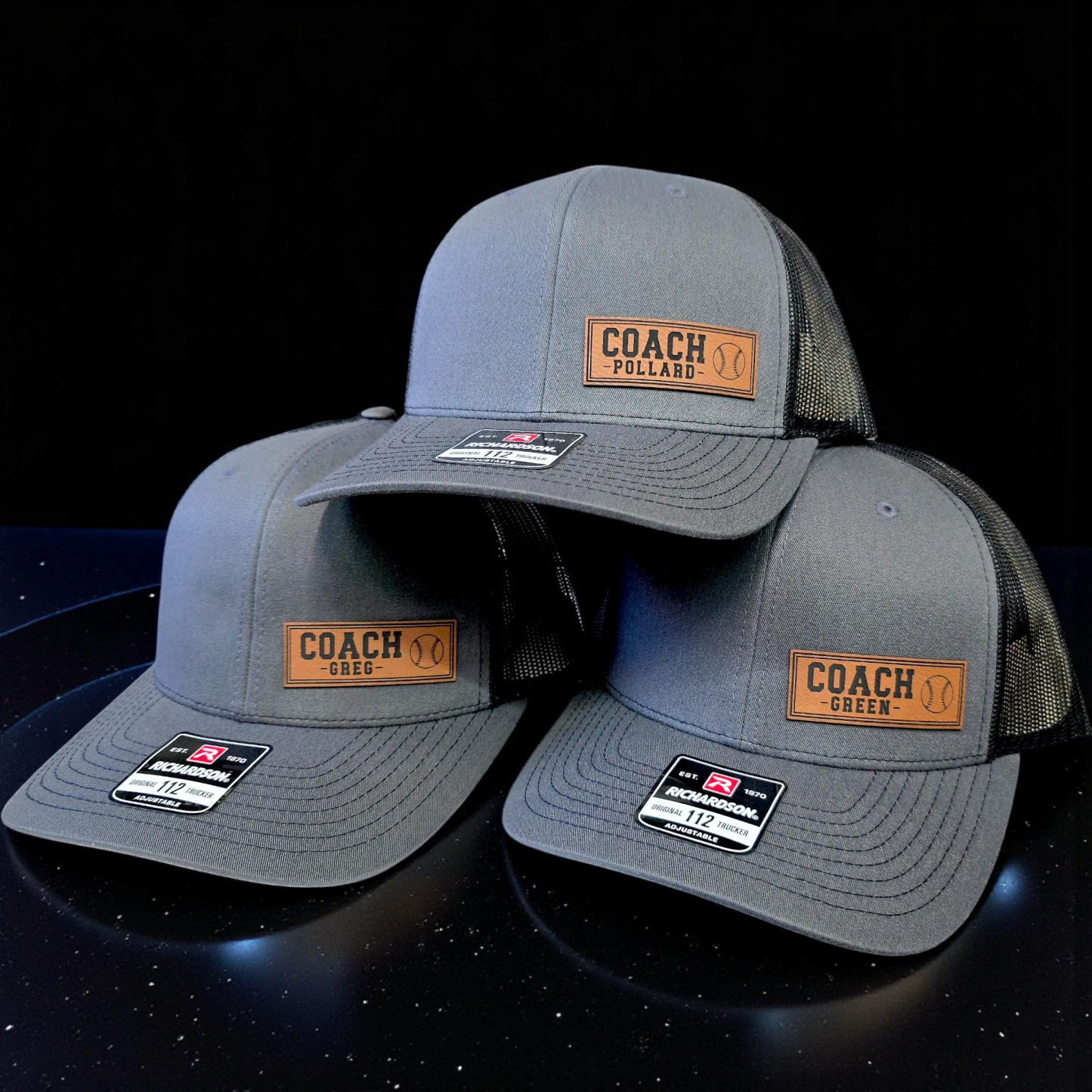 Custom Coach Hat Classic 112 Style Trucker Cap for Sports Coaches Personalized Coach Gift with Sports Icon - CustWitAU
