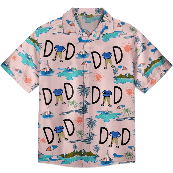 Custom Photo Dad Stance Personalized Custom Hawaiian Shirt, Custom Face Shirts Summer Gifts Anniversary/Birthday/Vacation Gifts