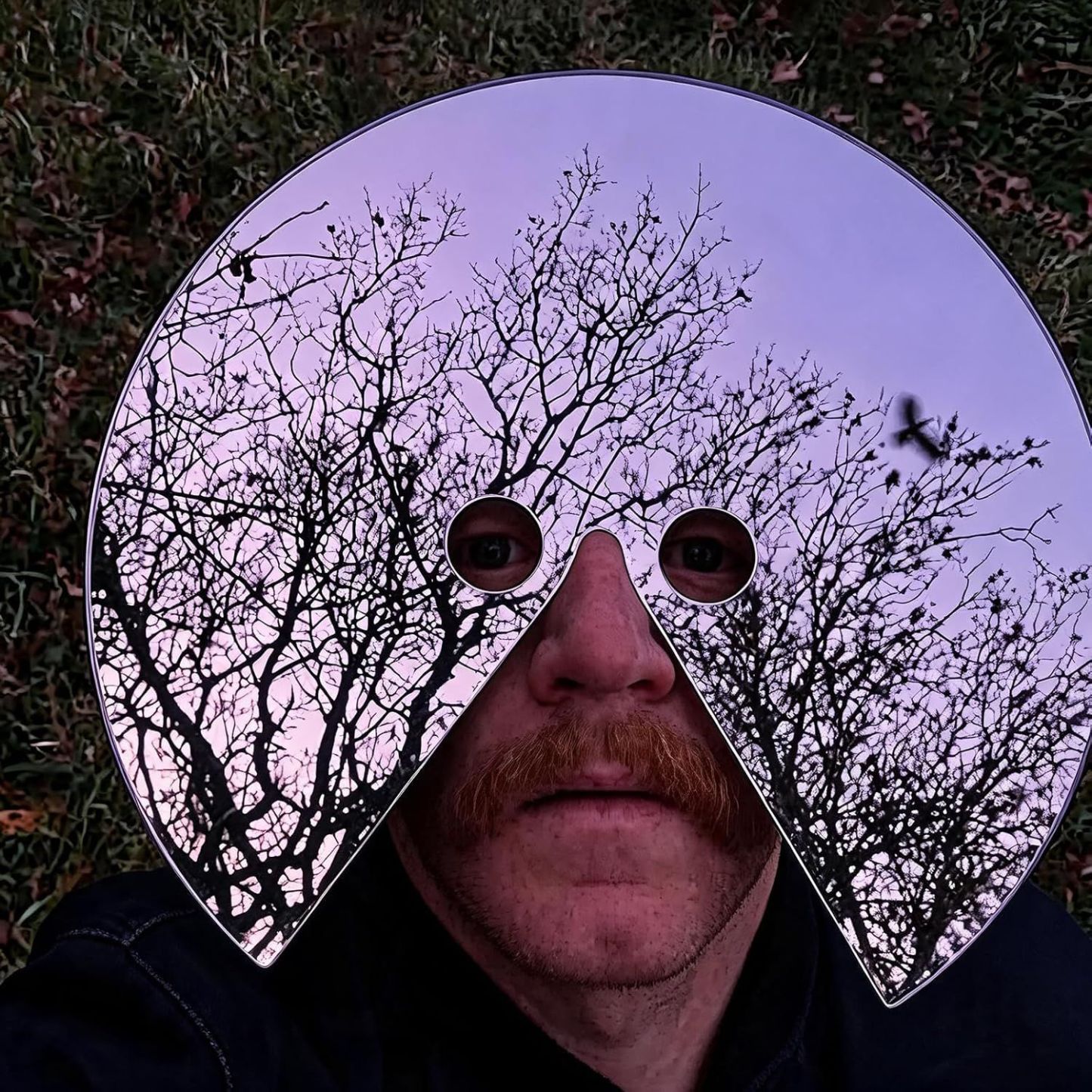 Acrylic Mirror Mask Head-mounted Photo Prop,Reflective Surface Mirror Face Mask for Photoshoots - CustWitAU