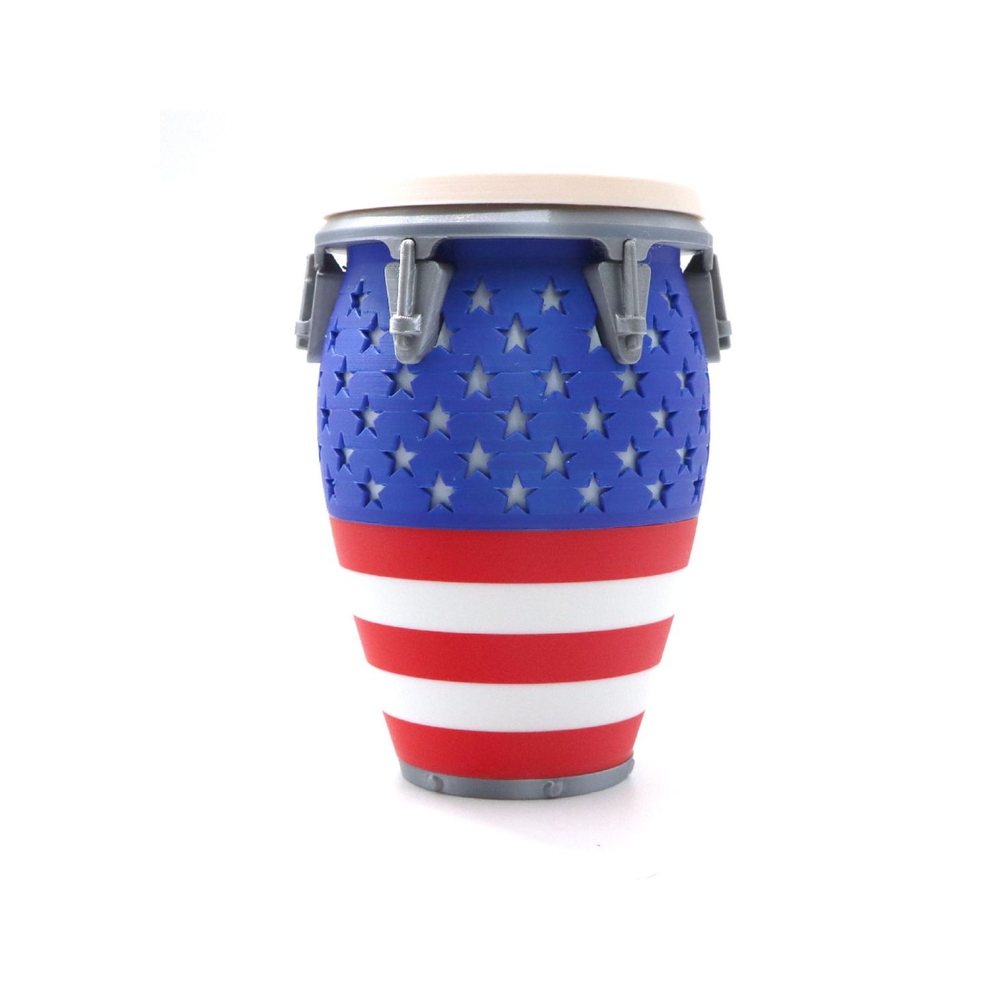 3D Printed Conga Drum Piggy Bank Coin Bank Can Cooler, Cuba Flag Decor, Music Lover Gift - CustWitAU