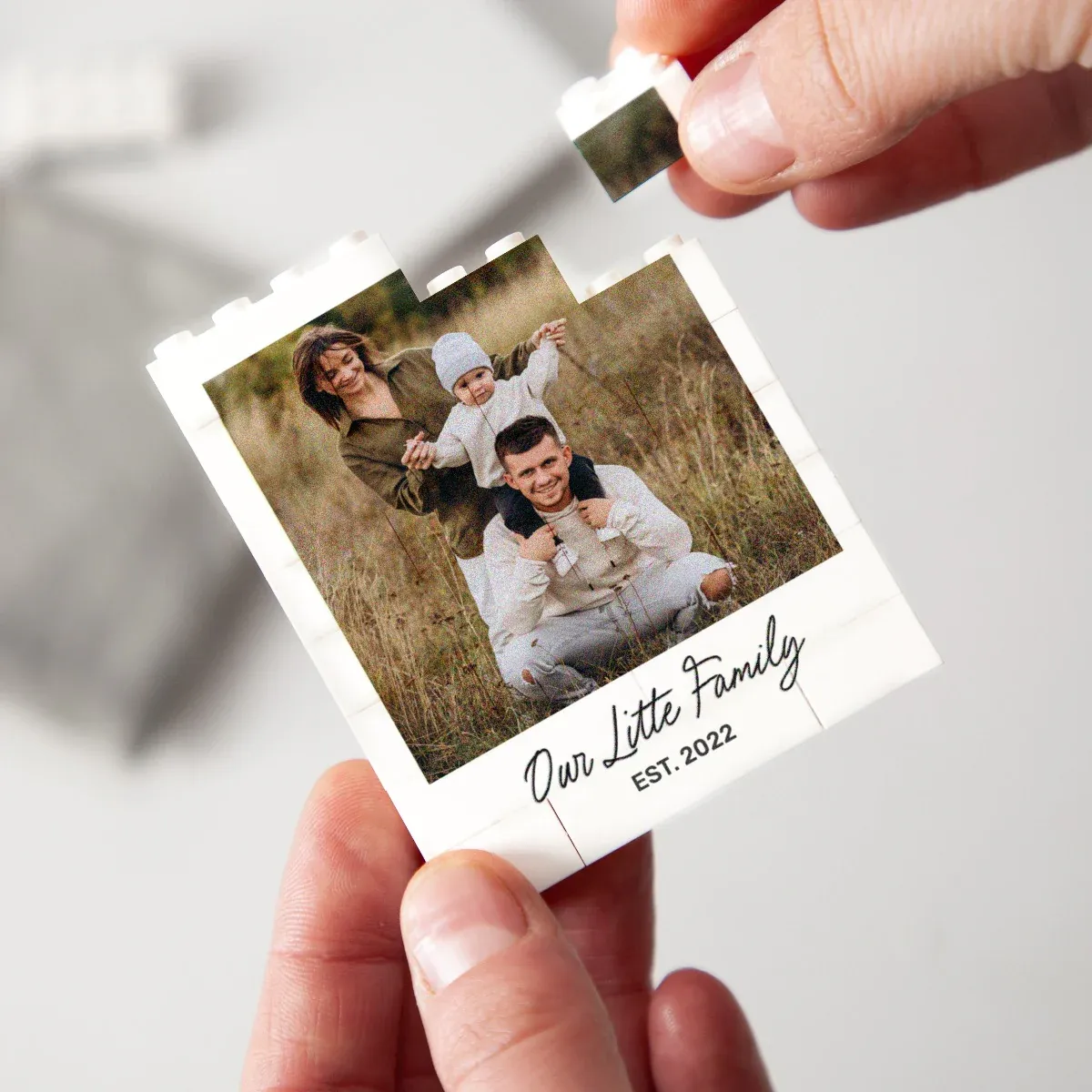 Personalised Dad & Me Father's Day Photo Building Block Keepsake 4 Options Available