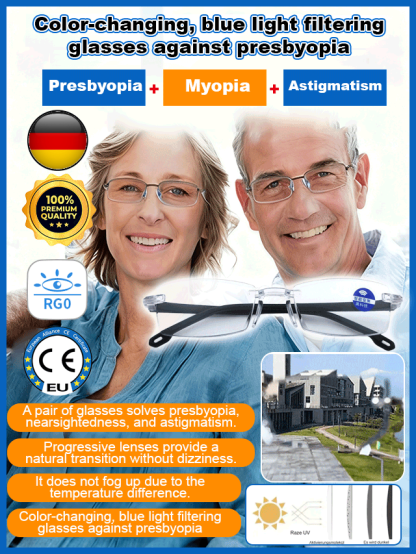 Indestructible Graphene Auto-Focus Glasses (Buy 1 Get 1 FREE) Auto-Adjust, Photochromic UV400 & Anti-Fog