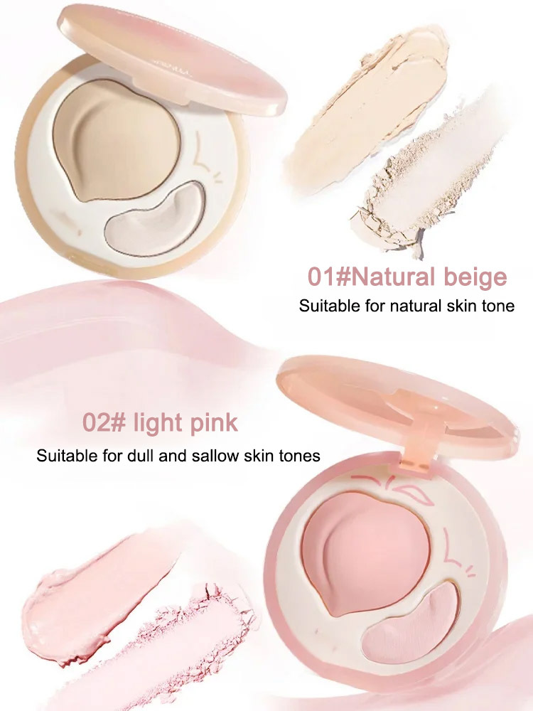 【💗Korean Celebrity Makeup Look】✅Smooths facial contours and dark circles in 1 second👩Looks 20 years younger, blends naturally with the skin, easily conceals imperfections😊Creamy cream foundation texture, refreshing and non-sticky