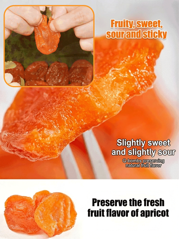 Seedless golden apricots from California's Central Valley are a pure, natural, healthy, and organic food, rich in nutrients and offering 13 major health benefits. The flesh is thick and has a sweet and sour taste.