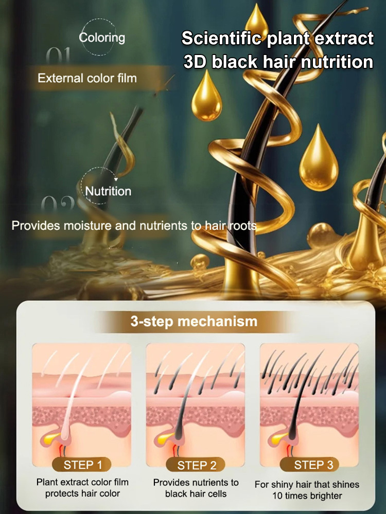 【⚡️Quick color touch-up】 Cover gray hair in 1 second, say goodbye to the embarrassing gray hair period, look 10 years younger, no color fading during swimming, plant formula does not damage hair