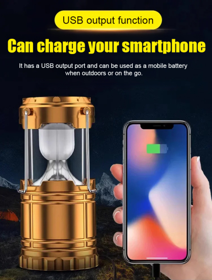 🔦💡Waterproof Multifunctional Solar Light⚡Outdoor Emergency Camping Light, Magnetic Handle, Flashlight, Power Bank, 3-in-1 Lighting Light