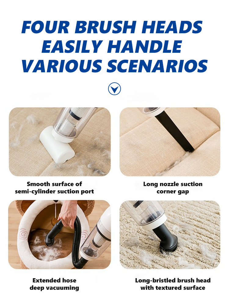 【👍Clean 200 square meters in 5 minutes】💥190,000PA super suction cordless vacuum cleaner, combining sweeping, dusting, and cleaning in one✅convenient for both car and home use.