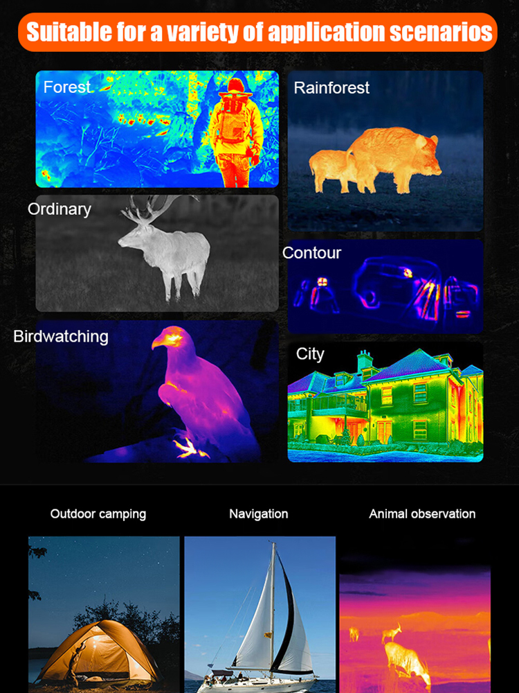 📹📹📹German thermal imaging night vision device, clear vision at 1500 meters in complete darkness, high-definition imaging, see everything in complete darkness