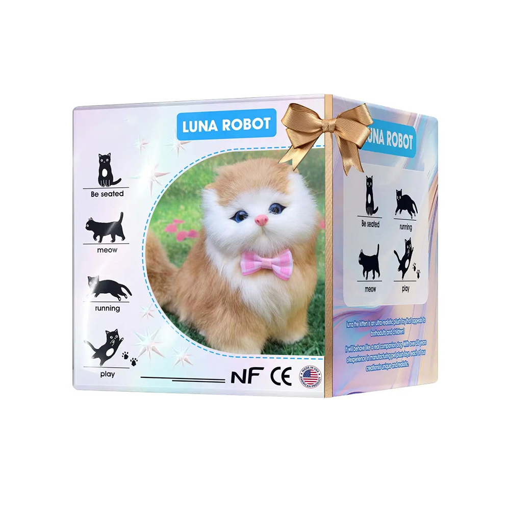 🎁🎁🎁【AI Smart Toy】The best gift for children, with built-in voice response and walking mode, short plush feels as soft as a cloud, built-in safe battery