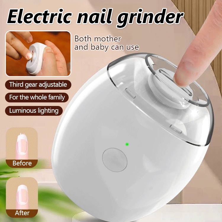 🌟✂️German-engineered electric nail file💅360° rotating polishing, burr-free nails, 3 adjustable settings👶Suitable for babies, adults, and the elderly
