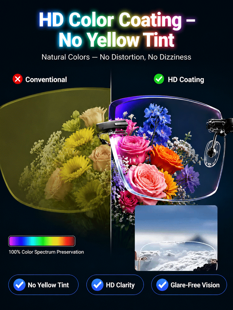 4-in-1 Auto-Adjusting Smart Glasses (Buy 1 Get 1 FREE) Photochromic UV400, Blue Light & 180° Bendable Frame