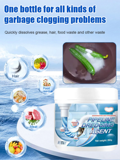 【💧💥Instant Dissolve】🥇Powerful Drain Cleaner💥🦠Removes 99.9% of blockages and odors⚡Quickly unclogs blockages, eliminates odors, sterilizes, prevents clogging, gentle and non-corrosive, does not damage pipes