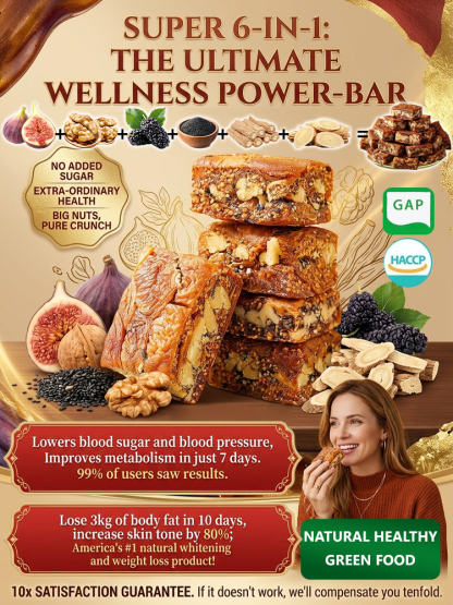 6-in-1 Fig and Walnut Health Cake, sugar-free and low-calorie, controls blood sugar, burns fat, and brightens skin