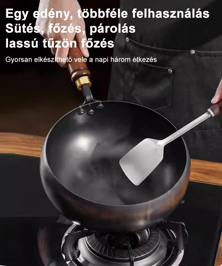 👨‍🍳👨‍🍳👨‍🍳Recommended by Michelin chefs，Pure iron non-stick pan, no chemical coating, compatible with gas and induction cookers, easy to make restaurant-level delicacies