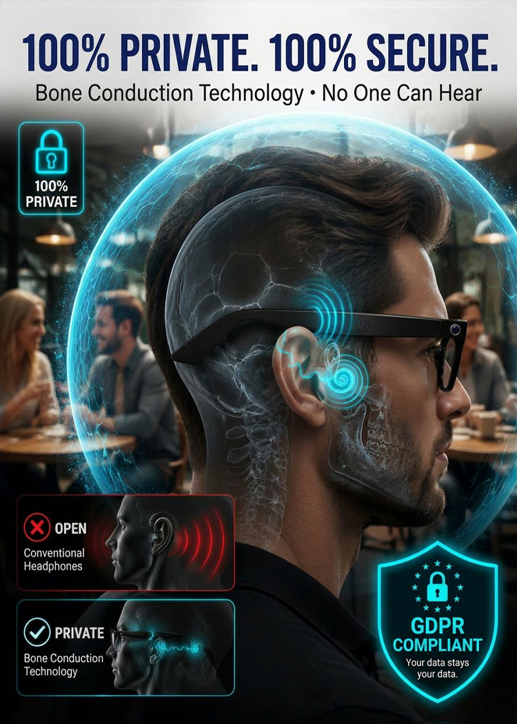 Titanium AI Smart Glasses 4K Ultra-HD Adaptive Autofokus, Photochromic UV400 & AR Navigation