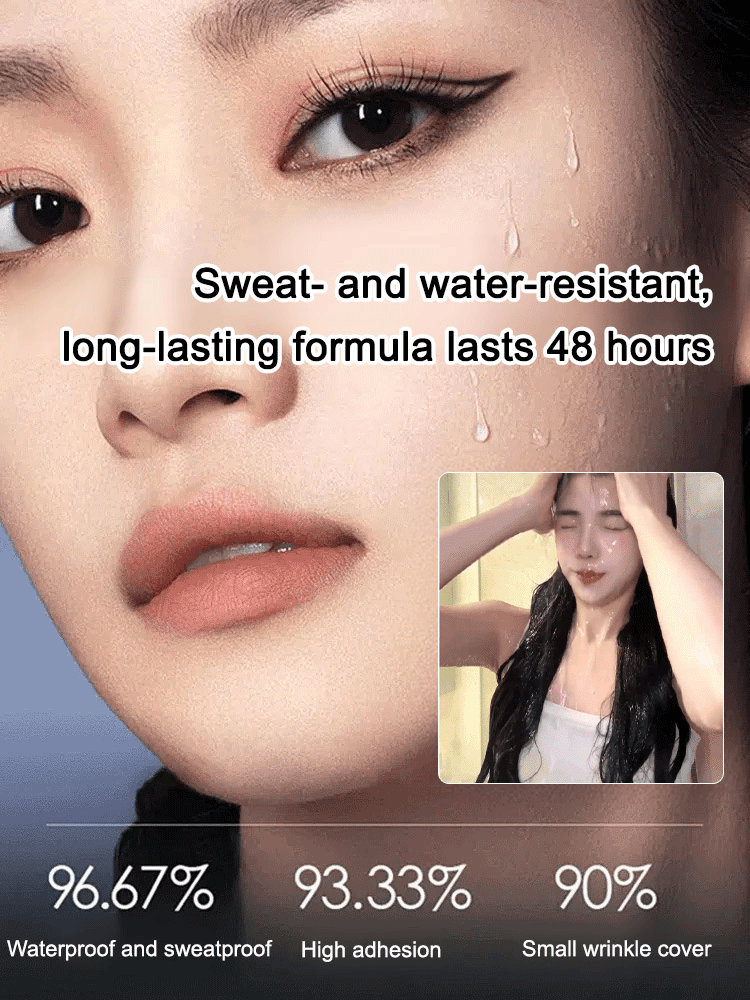 【💗Korean Celebrity Makeup Look】✅Smooths facial contours and dark circles in 1 second👩Looks 20 years younger, blends naturally with the skin, easily conceals imperfections😊Creamy cream foundation texture, refreshing and non-sticky