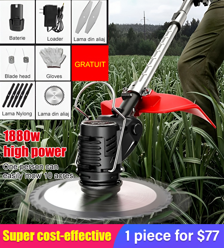 🔥🔥🔥The cordless lawn mower imported from Germany does not require a power cord and does not consume oil, saving a lot of fuel costs. It can quickly mow a 1,000 square meter garden in 3 minutes.