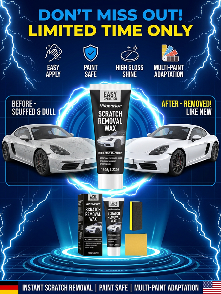 ✅🚘🚕Removes car scratches in 3 seconds!👍Suitable for 100% of car models and colors🥇99.9% repair rate, protects paint without damaging the surface, rust-proof, anti-oxidation, long-lasting shine and polishing.