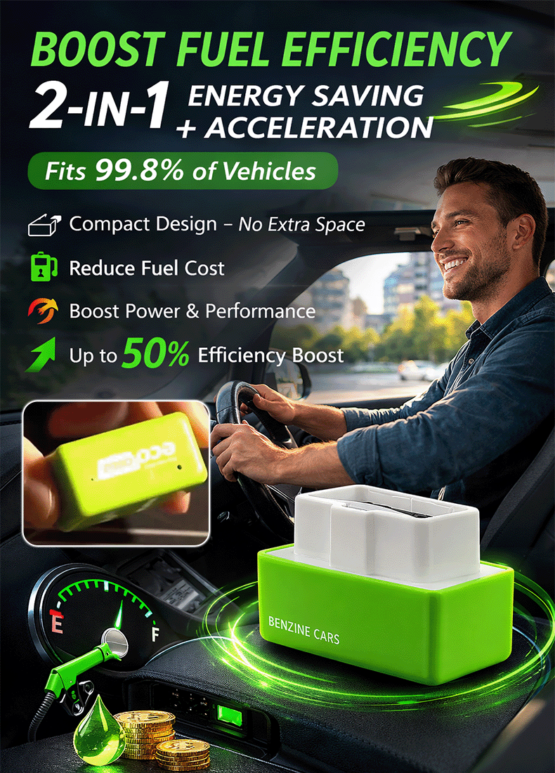 【Save up to 40% on fuel costs】Works with all vehicles, plug and play, effective in 30 seconds, 100% compliant and legal. Unleash powerful acceleration and save fuel in real time. Compatible with all cars, SUVs, trucks, and diesel vehicles.