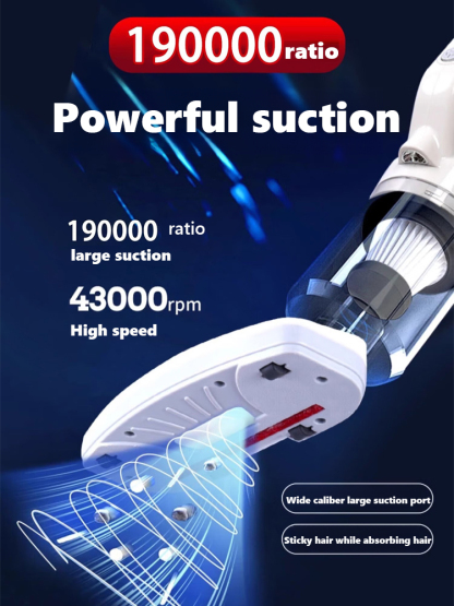 【👍Clean 200 square meters in 5 minutes】💥190,000PA super suction cordless vacuum cleaner, combining sweeping, dusting, and cleaning in one✅convenient for both car and home use.
