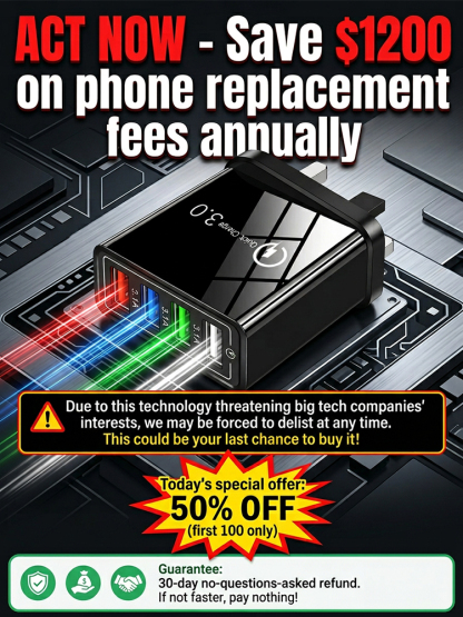 No more fighting for hotel outlets! 🔌 Heading on a city getaway or family vacation? Keep everyone's devices at 100% with our outstanding four-port travel charger! 📱🎧