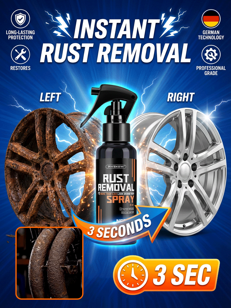 German and American Jointly Developed Rust Removal Spray, 3-Second Rapid Rust Removal (99.9% Descaling Rate), Forms a Protective Layer Without Wiping or Washing, Prevents Rust for 1 Year