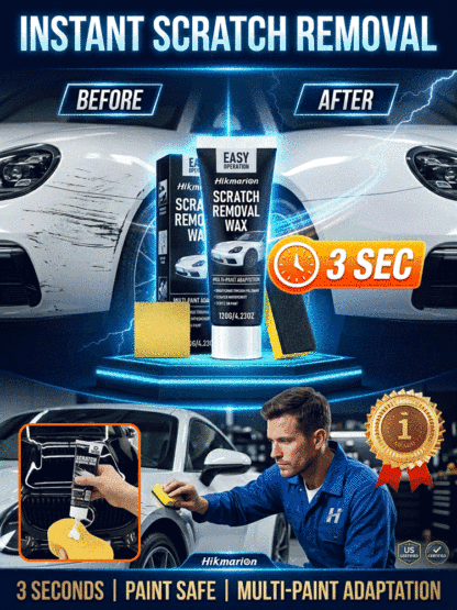 ✅🚘🚕Removes car scratches in 3 seconds!👍Suitable for 100% of car models and colors🥇99.9% repair rate, protects paint without damaging the surface, rust-proof, anti-oxidation, long-lasting shine and polishing.