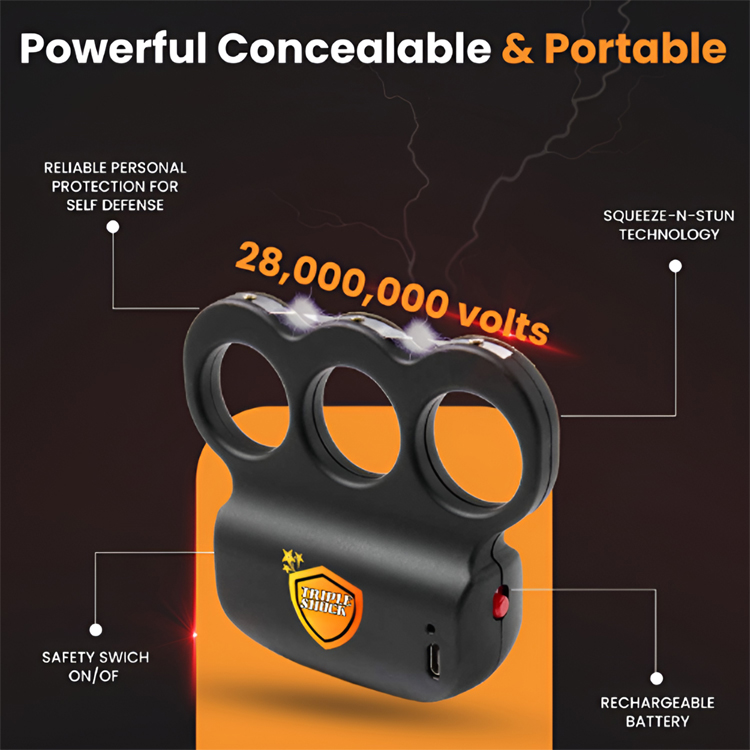 【Powerful】Three-Finger Four-Finger Stun Gun
