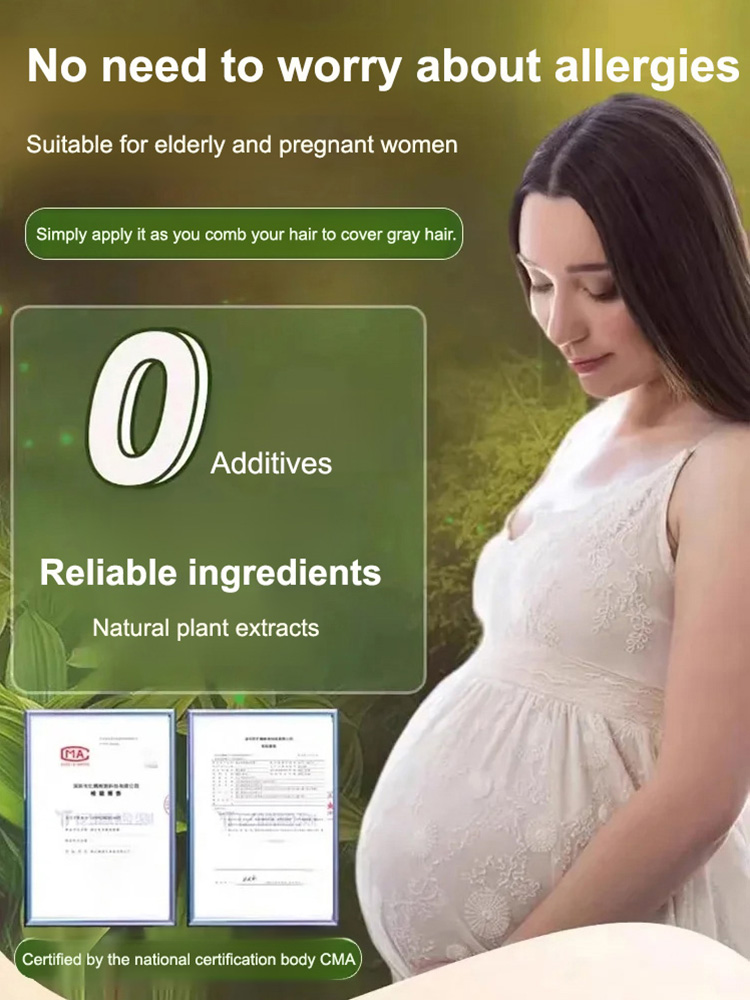 【⚡️Quick color touch-up】 Cover gray hair in 1 second, say goodbye to the embarrassing gray hair period, look 10 years younger, no color fading during swimming, plant formula does not damage hair