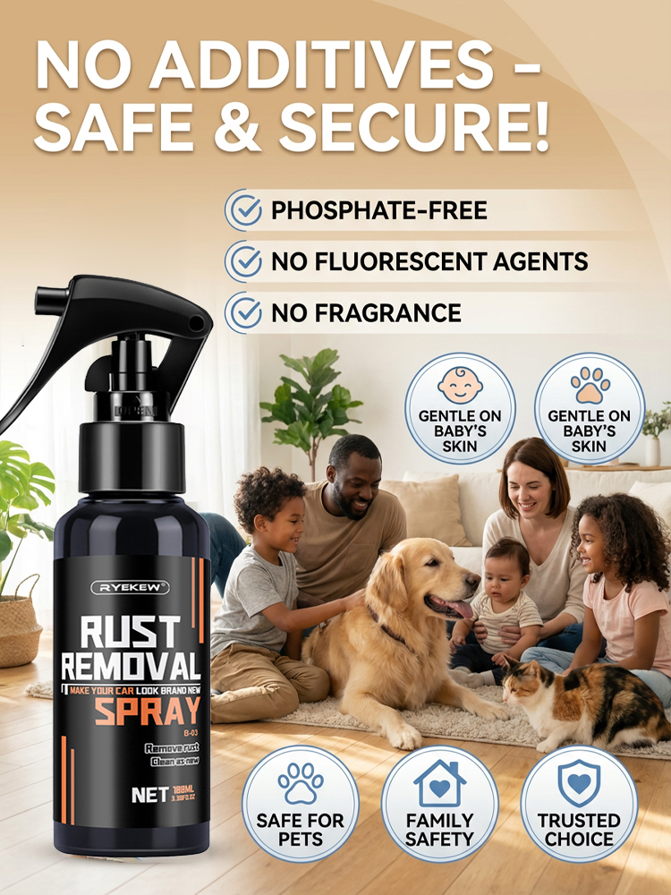 German and American Jointly Developed Rust Removal Spray, 3-Second Rapid Rust Removal (99.9% Descaling Rate), Forms a Protective Layer Without Wiping or Washing, Prevents Rust for 1 Year