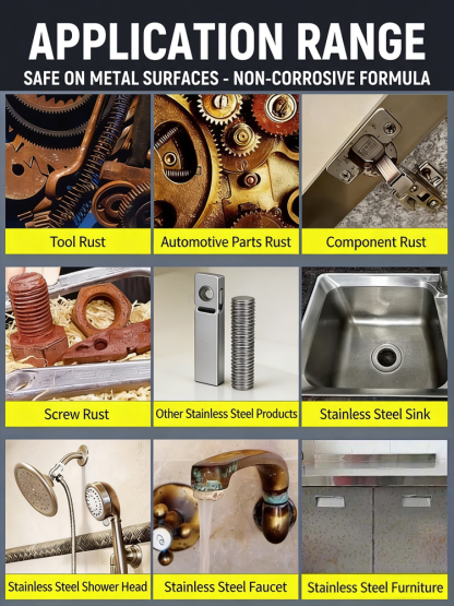 German and American Jointly Developed Rust Removal Spray, 3-Second Rapid Rust Removal (99.9% Descaling Rate), Forms a Protective Layer Without Wiping or Washing, Prevents Rust for 1 Year