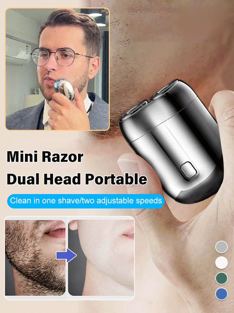 ✂️✂️✂️Shaves beard in one second without damaging hair, and can be used for 60 days on a single charge