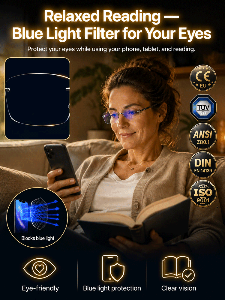 4-in-1 Auto-Adjusting Smart Glasses (Buy 1 Get 1 FREE) Photochromic UV400, Blue Light & 180° Bendable Frame